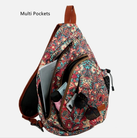 BAOSHA Floral Pattern Sling Backpack - Picture 7 of 7
